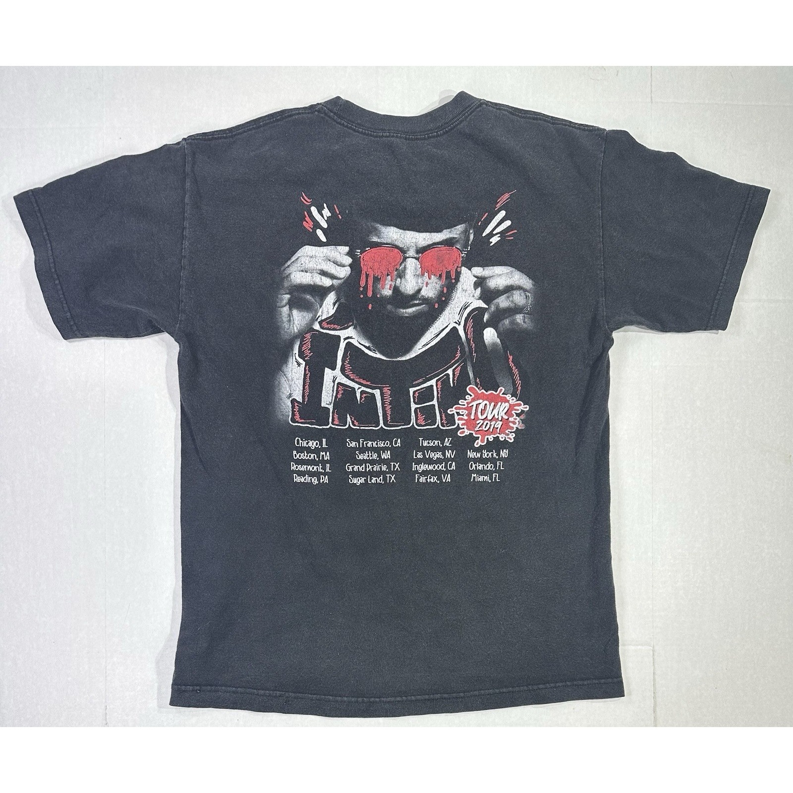 Nicky Jam Tour 2019 T Shirt Mens Small Black Latin Trap Reggaeton Concert Tee